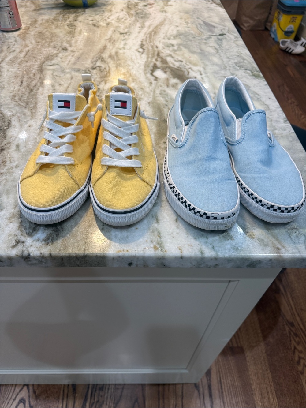 Ladies Van’s Blue Slip on Tommy Hilfiger Yellow Canvas Sneakers - Lace Up